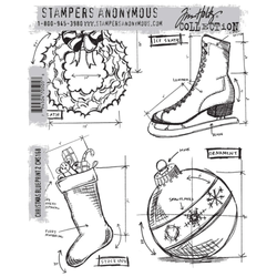 Stampers Anonymous, Tim Holtz leimasin Christmas Blueprint 2