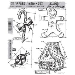 Stampers Anonymous, Tim Holtz leimasin Christmas Blueprint 3