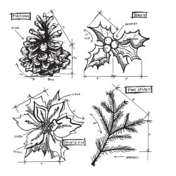 Stampers Anonymous, Tim Holtz leimasin Christmas Blueprint 4