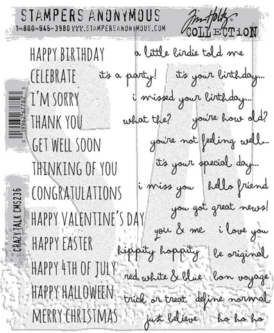 Stampers Anonymous, Tim Holtz leimasin Crazy Talk