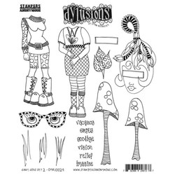 Dylusions leimasin Dinky Dolls Set #2