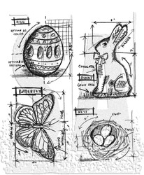 Stampers Anonymous, Tim Holtz leimasinsetti Easter Blueprint