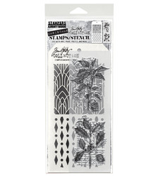 Stampers Anonymous, Tim Holtz leimasin- & sapluunasetti Festive Collage