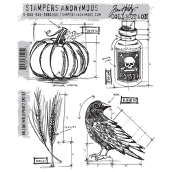 Stampers Anonymous, Tim Holtz leimasin Halloween Blueprint 2