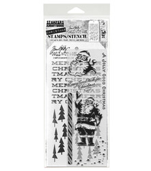 Stampers Anonymous, Tim Holtz leimasin- & sapluunasetti Jolly Holiday