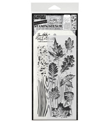 Stampers Anonymous, Tim Holtz leimasin- & sapluunasetti Leaf Prints
