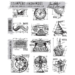 Stampers Anonymous, Tim Holtz leimasin Mini Blueprints 4