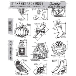 Stampers Anonymous, Tim Holtz leimasin Mini Blueprints 5