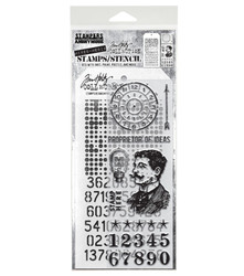 Stampers Anonymous, Tim Holtz leimasin- & sapluunasetti Noble Gent