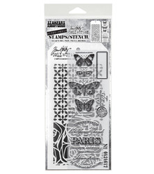 Stampers Anonymous, Tim Holtz leimasin- & sapluunasetti Papillion