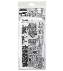 Stampers Anonymous, Tim Holtz leimasin- & sapluunasetti Fragments