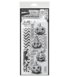 Stampers Anonymous, Tim Holtz leimasin- & sapluunasetti Pumpkinhead