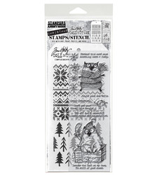Stampers Anonymous, Tim Holtz leimasin- & sapluunasetti Snarky Cat Christmas