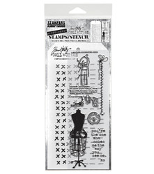 Stampers Anonymous, Tim Holtz leimasin- & sapluunasetti Haberdashery