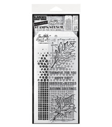 Stampers Anonymous, Tim Holtz leimasin- & sapluunasetti Autumn