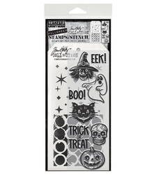 Stampers Anonymous, Tim Holtz leima- ja sapluunasetti Retro Frights