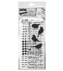 Stampers Anonymous, Tim Holtz leimasin- & sapluunasetti Silhouette Birds