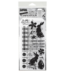 Stampers Anonymous, Tim Holtz leimasin- & sapluunasetti Spring Shadows