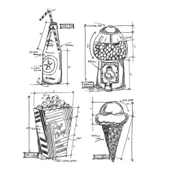 Stampers Anonymous, Tim Holtz leimasin Treats Blueprint