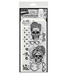 Stampers Anonymous, Tim Holtz leimasin- & sapluunasetti Wicked Hipsters
