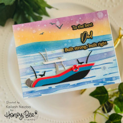 Honey Bee Stamps stanssi Lovely Layers: Boat