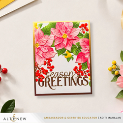 Altenew Winterberry Poinsettias -setti