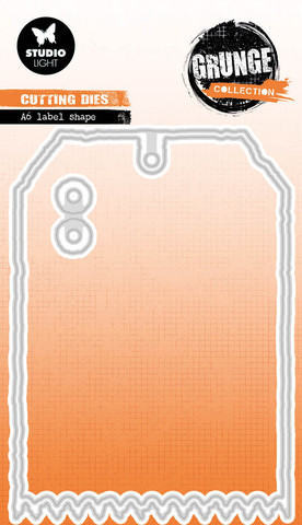 Studio Light stanssi Grunge Collection, A6 Label Shape