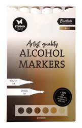 Studio Light Alcohol Markers -setti Bark, alkoholitussit