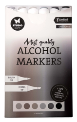 Studio Light Alcohol Markers -setti Greytones, alkoholitussit