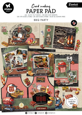 Studio Light Essentials Card Making -paperipakkaus, BBQ Party
