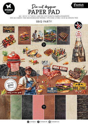 Studio Light Essentials Die-cut Designer -pakkaus BBQ Party