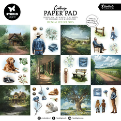 Studio Light Collage Paper -paperipakkaus Denim Weekends, 8