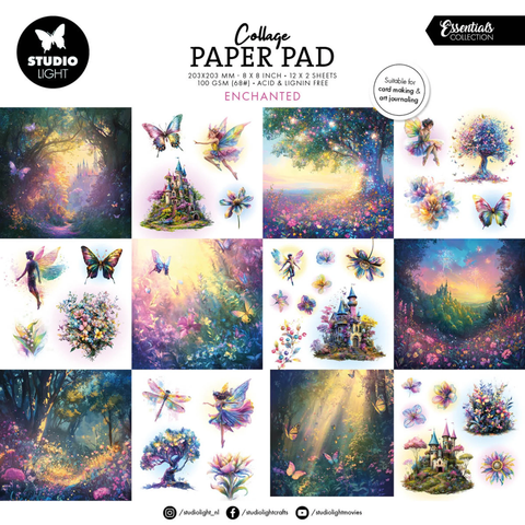 Studio Light Collage Paper -paperipakkaus Enchanted, 8