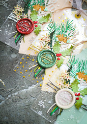 Studio Light Snowflakes -asetaattiarkit, Kulta