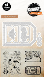 Studio Light Grunge Collection leima- ja stanssisetti Tag & Tickets