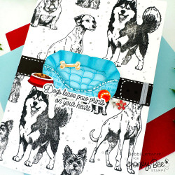 Honey Bee Stamps leimasin Tail Waggers
