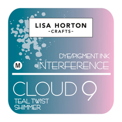 Lisa Horton Crafts Cloud 9 Interference -mustetyyny, sävy Teal Twist Shimmer