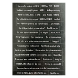 Krafia tarra-arkki Toivotukset - Hauskat, musta