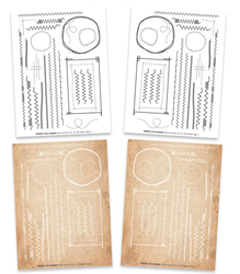 TEXT{ures} Rub-Ons siirtokuvat Dragonfly Dreams Stitch Pattern, 8 arkkia