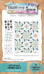 TEXT{ures} sapluunat Winter In Bloom, Snowflakes