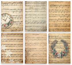 TEXT{ures} paperikko Winter In Bloom, Music Sheets, 5