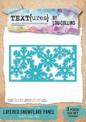 TEXT{ures} stanssi Winter In Bloom, Layered Snowflake Panel 