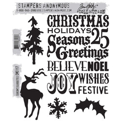 Stampers Anonymous, Tim Holtz leimasin Season's Silhouettes