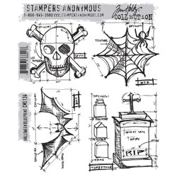 Stampers Anonymous, Tim Holtz leimasin Halloween Blueprint