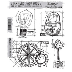 Stampers Anonymous, Tim Holtz leimasin Industrial Blueprint