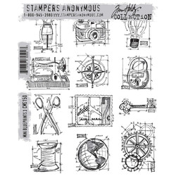Stampers Anonymous, Tim Holtz leimasin Mini Blueprints
