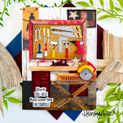 Honey Bee Stamps stanssi Lovely Layers: Pegboard Garage Tools