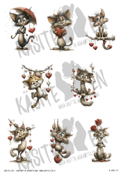 Käsitellen korttikuvat Kissat