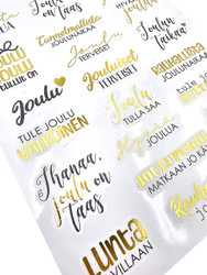 Washitarra-arkki Joulutekstit, musta/kulta