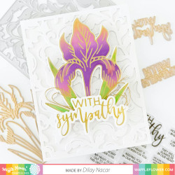 Waffle Flower Hot Foil kuviolevy Sketched Iris